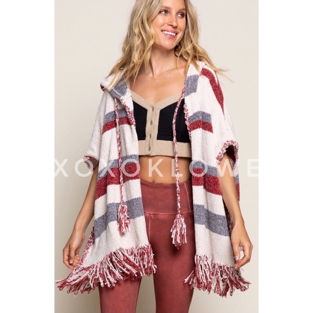 GiGio Burgundy Retro Print Flare Pants | Stretch High Rise | Fall Boho Statement - Picture 9 of 11